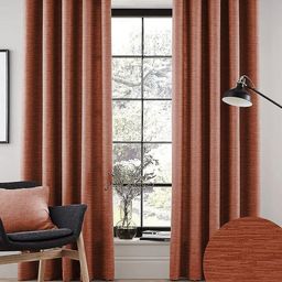 Nefertiti Home Rust Set of 2 Floral Black Out Long Door Curtain-1