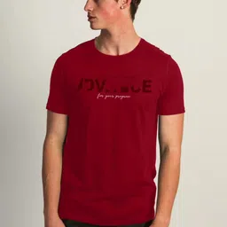 SUN 'N' SUMMER Typography Printed Round Neck Short Sleeves Cotton T-shirt-image-58