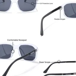 Eyejack Unisex Wayfarer Sunglasses with Polarised and UV Protected Lens image 3