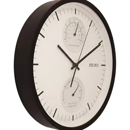 SEIKO Black & White Round Shaped Contemporary Analogue Wall Clock-image-31