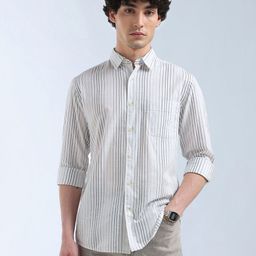 Flying Machine Men Slim Fit Striped Casual Shirt-picture-6
