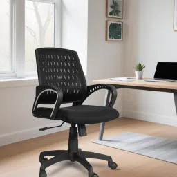Adjustable Height, Tilting Push Back Cushion Seat with Locking Seat Revolving Nylon Office Arm Chair-28
