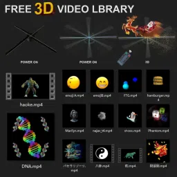 microware 3D Hologram Fan, 25.6“ Hologram Projector Advertising Display with Remote (4200 lm) Portable Projector image 4