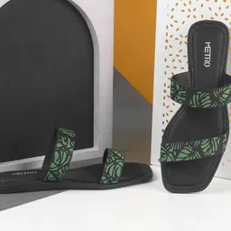 Metro Women Printed Open Toe Flats-40