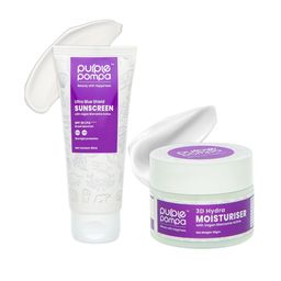 PURPLE POMPA Set Of 2 3D Hydra Moisturiser- 50 ml & Ultra Blue Shield Sunscreen- 50 g-19