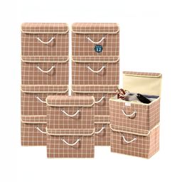 Aura Brown Set of 6 Reusable Drawer Organiser Organisers-58
