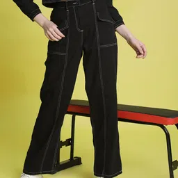 Bene Kleed Women High-Rise Pure Cotton Trouser-image-83