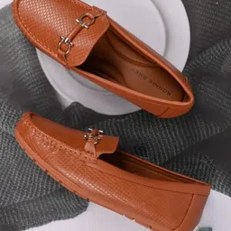 Ronnie Grey Women Textured PU Loafers-image-50