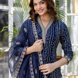 Anouk Rustic Women Ethnic Motifs Printed Kurta with Trousers & Dupatta-picture-15