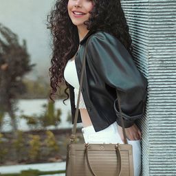 Martucci Structured Shoulder Bag with Fringed image 3