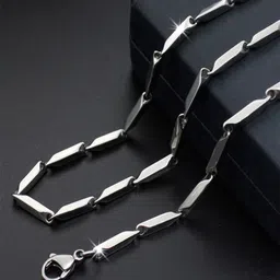 Elite creation Unisex Stainless Steel Silver-Plated Chain-30