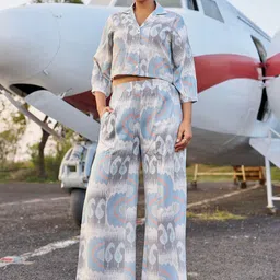 Moda Rapido Printed Three-Quarter Sleeves Shirt With Trouser-image-73
