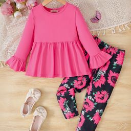 INCLUD Girls Printed Top with Leggings-image-77