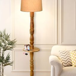 Homesake Grey & Brown Textured Wood FloorLamp-51