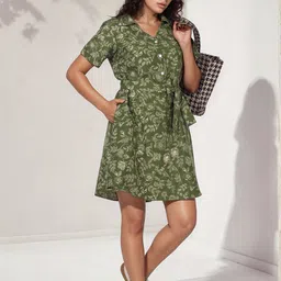 Routes by All About You Women Floral Print A-Line Dress-image-11