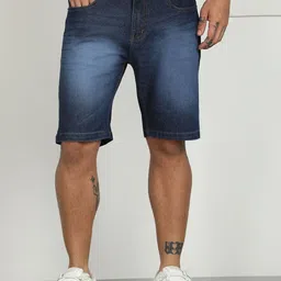 DENIMLOOK Men Washed Denim Shorts-picture-6
