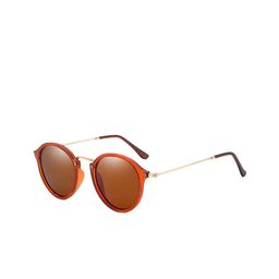 Dervin Unisex Round Sunglasses with UV Protected Lens DRVN814-Brown-15