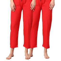 TRENDY WORLD Pack Of 2 Women Printed Cotton Lounge Pants-image-14
