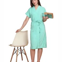 Aura Blue Shawl Collar BathRobe-picture-26