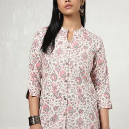 Soch Linen Mandarin Collar Printed Tunic-picture-32