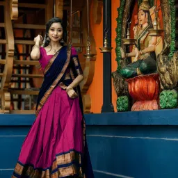 Solid Semi Stitched Lehenga Choli-image-14