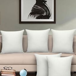 BREVARD Set Of 5 White Square Cushions-7