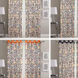 Dekor World Multicoloured Set of 2 Window Curtain image 3