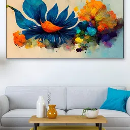 DEKORSTATION Blue & Yellow Wooden Wall Paintings-image-86