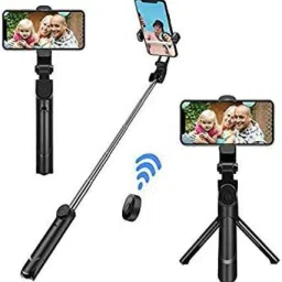 SANNO WORLD Foldable Bluetooth selfie stick tripod with bluetooth remote new version Tripod, Monopod image 2