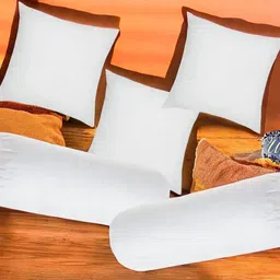 urmila creation Diwan Set Of 3 Cushion & 2 Microfibre Solid Bolster Pack of 5-picture-23