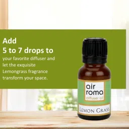 airroma Lemon Grass, Natural and Undiluted Aroma Diffuser Oil Aroma Oil, Diffuser, Diffuser Set image 5