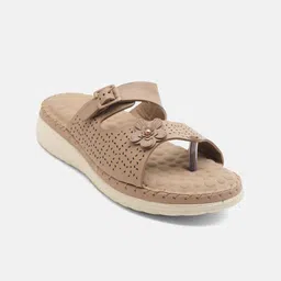 Mast & Harbour Women Textured Open Toe Flats with Buckles-56