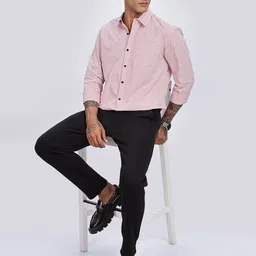 Eszett Micro Checked Long Sleeves Pure Cotton Shirt-image-12