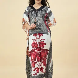 The Kaftan Company Women Abstact Printed Maxi Nightdress-picture-40