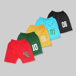 NEW TRINATH HOSIERY Boys Pack of 5 Graphic Printed Regular Fit Cotton Shorts-picture-11
