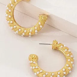 MEENAZ Circular Half Hoop Earrings-image-75