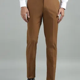 Richlook Men Smart Solid Cotton Formal Trousers-image-28