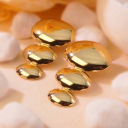 DIVASTRIStainless Steel Gold-Plated Contemporary Shaped Drop Earrings-image-53