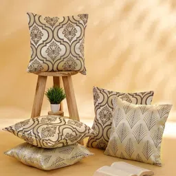 ROSARA HOME Unisex Coffee Brown Cushion Covers-image-63