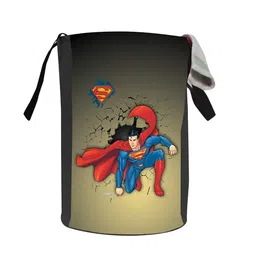 prettykrafts Brown & Red Printed Foldable Laundry Bag 45 L-24