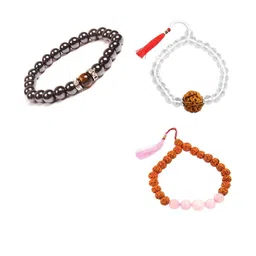 Divine souvenirs Unisex Set Of 3 Artificial Beaded Elasticated Bracelets-22