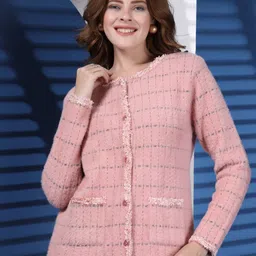 Juelle Women Checked Woollen Cardigan-picture-27