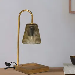 Metalsmith Gold-Toned Metal Frustum Shape Table Lamp-picture-19
