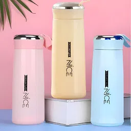 WELOUR Multicoloured Set of 4 Glass Water Bottle-11
