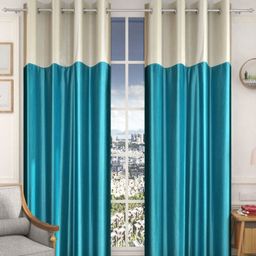 Galaxy Home Decor Blue Set of 2 Long Door Curtain-image-66