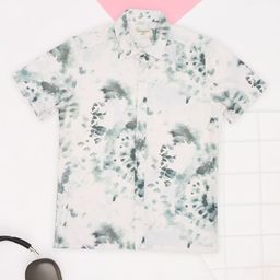 Pantaloons Junior Boys Abstract Printed Spread Collar Cotton Shirt-image-128