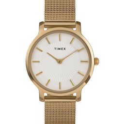 Timex Women Brass Dial & Stainless Steel Bracelet Style Straps Analogue Watch TW2Y10300-image-39
