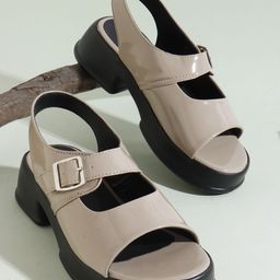Killer Women Open Toe Platform Heel Sandals with Buckles-picture-33