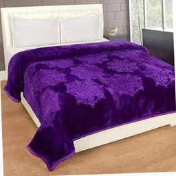 Doristyle Lavender 300 GSM SOLID MINK Single Bed Blanket-picture-23
