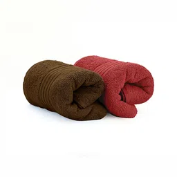 The Happy Pod 2 Piece Charcoal & Coral 380 GSM High Absorbent 100% Cotton Bath Towels-image-64